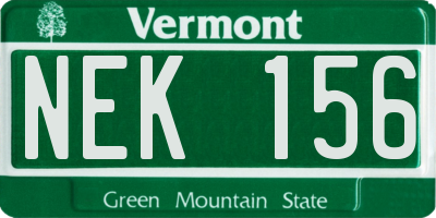 VT license plate NEK156