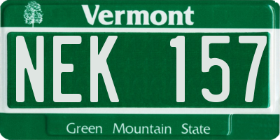 VT license plate NEK157