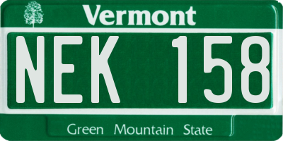 VT license plate NEK158