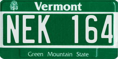VT license plate NEK164