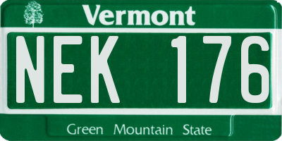VT license plate NEK176
