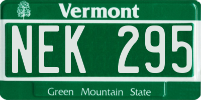 VT license plate NEK295