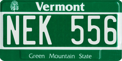 VT license plate NEK556