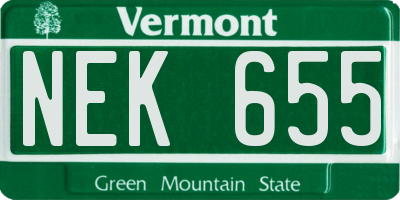 VT license plate NEK655