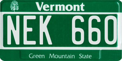 VT license plate NEK660