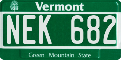 VT license plate NEK682