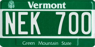 VT license plate NEK700