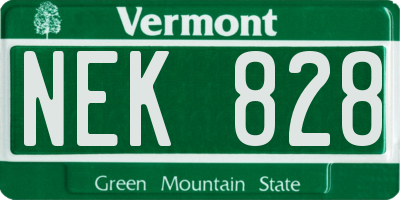 VT license plate NEK828
