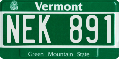 VT license plate NEK891