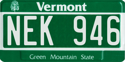 VT license plate NEK946