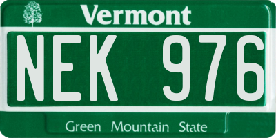 VT license plate NEK976