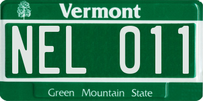 VT license plate NEL011