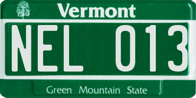 VT license plate NEL013