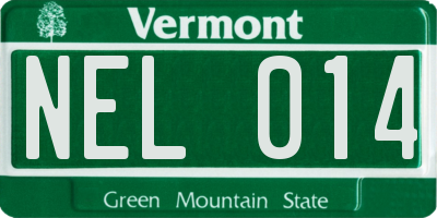 VT license plate NEL014