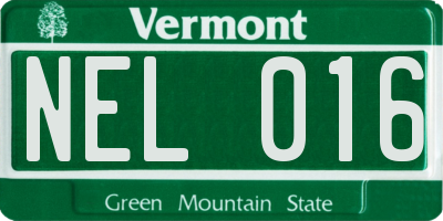 VT license plate NEL016
