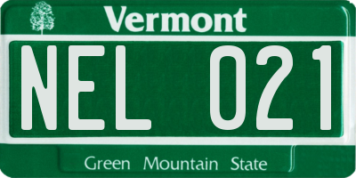 VT license plate NEL021