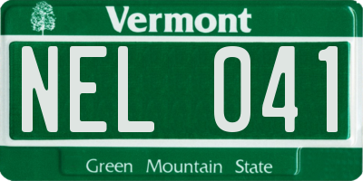 VT license plate NEL041