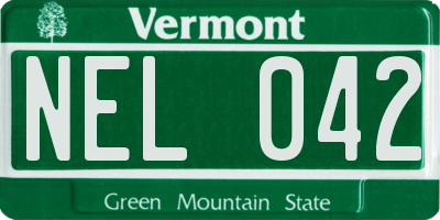 VT license plate NEL042