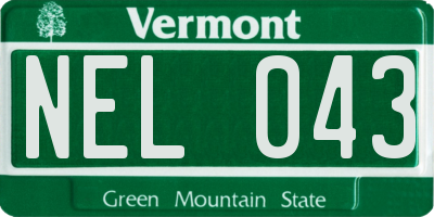 VT license plate NEL043