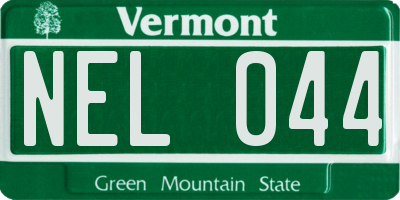 VT license plate NEL044