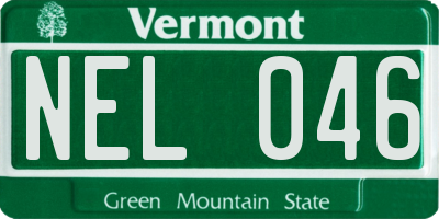 VT license plate NEL046