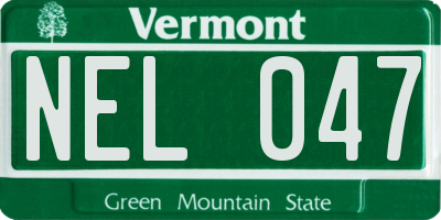 VT license plate NEL047