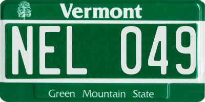 VT license plate NEL049