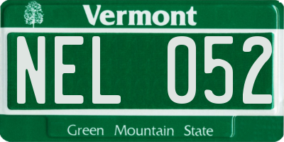 VT license plate NEL052