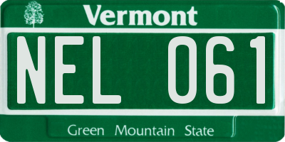 VT license plate NEL061