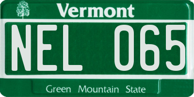 VT license plate NEL065