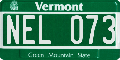 VT license plate NEL073