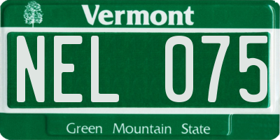 VT license plate NEL075