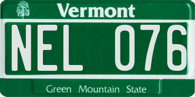 VT license plate NEL076