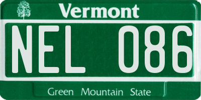 VT license plate NEL086