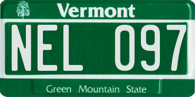 VT license plate NEL097
