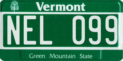 VT license plate NEL099
