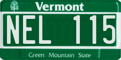 VT license plate NEL115