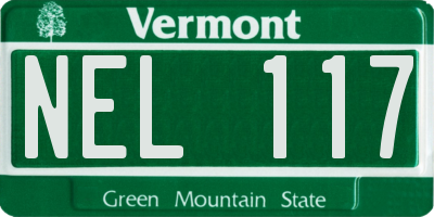 VT license plate NEL117