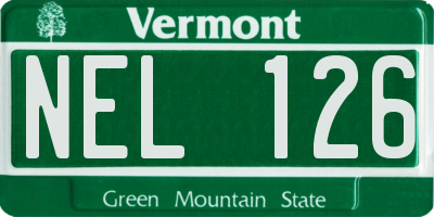 VT license plate NEL126