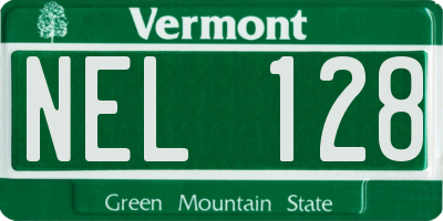 VT license plate NEL128