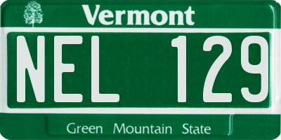 VT license plate NEL129