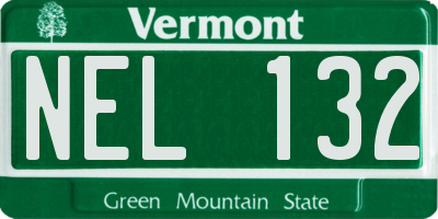 VT license plate NEL132