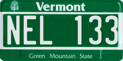 VT license plate NEL133