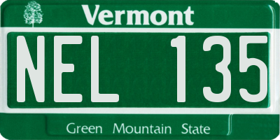 VT license plate NEL135