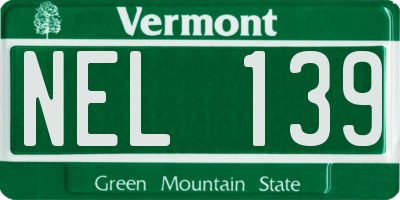 VT license plate NEL139