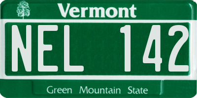 VT license plate NEL142