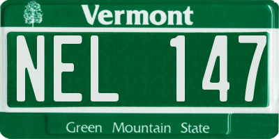 VT license plate NEL147