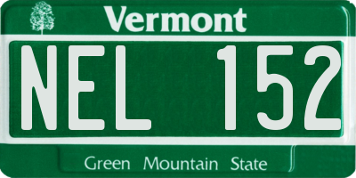 VT license plate NEL152