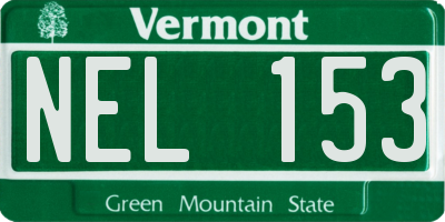 VT license plate NEL153