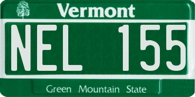 VT license plate NEL155